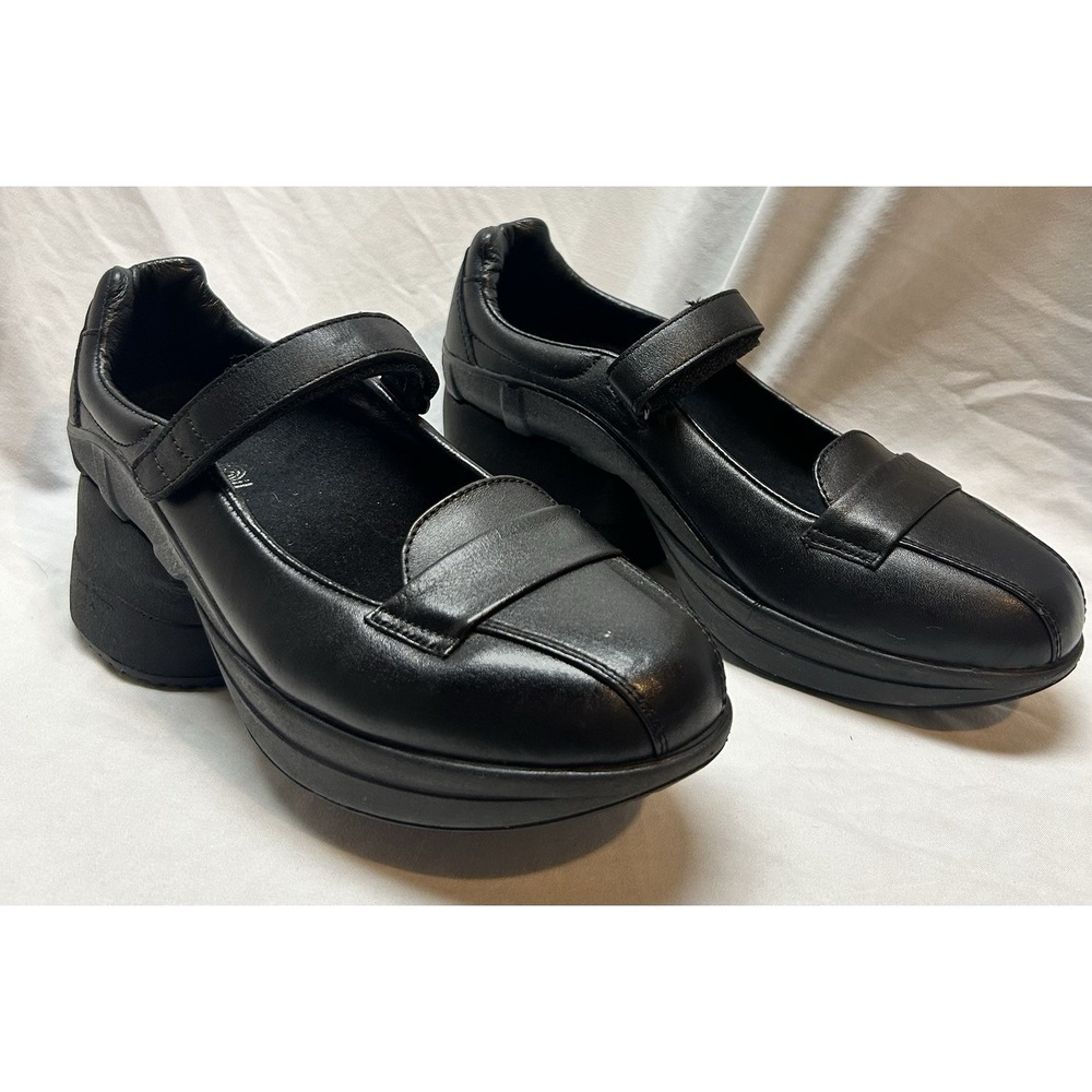 Z-CoiL Sofia Mary Jane Orthopedic Shoes In Black Leather Size 8 Comfort 1028